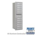 Salsbury Salsbury 3714S-12ARP Recessed Mounted 4C Horizontal Mailbox - 14 Door High Unit 51.5 in. - Single Column - 12 MB1 Doors; Aluminum - Rear Loading - Private Access 3714S-12ARP